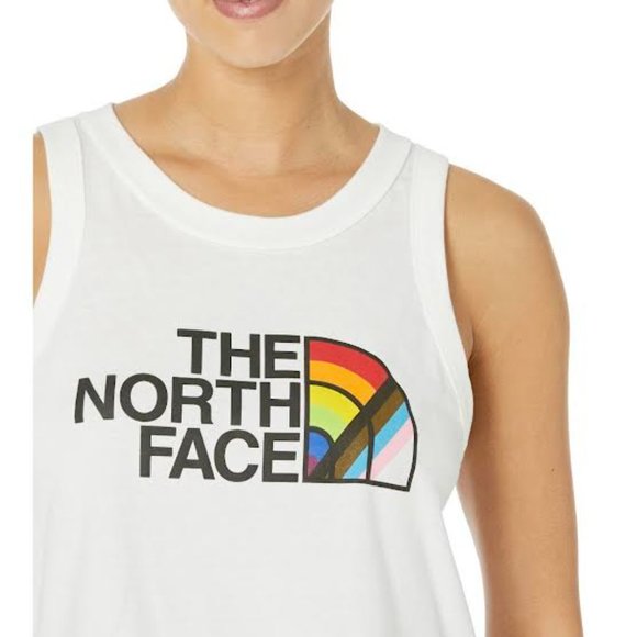 NWT $40 THE NORTH FACE Women S Dome LOGO Cropped Tank Top White Sleeveless Top - Picture 7 of 10